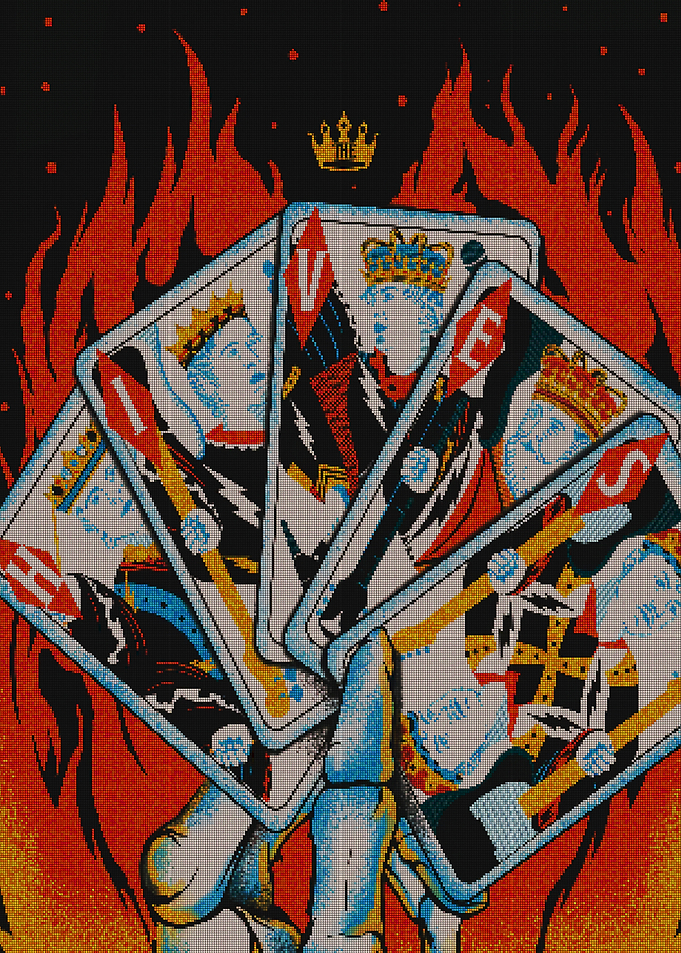 Playing Cards on Fire