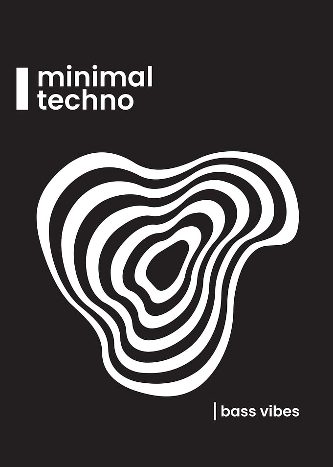 Minimal Techno Bass Vibes Poster