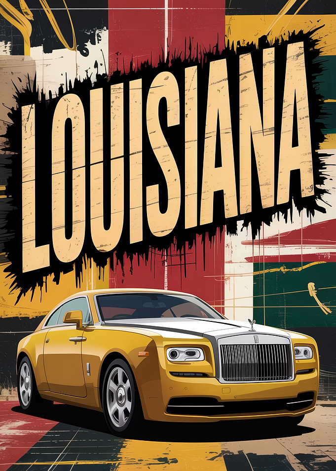 Louisiana Rolls Royce Poster