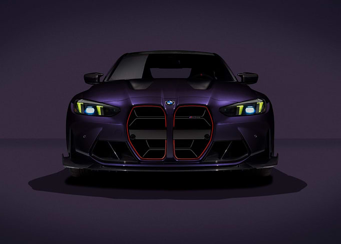 Purple BMW M4 Front View