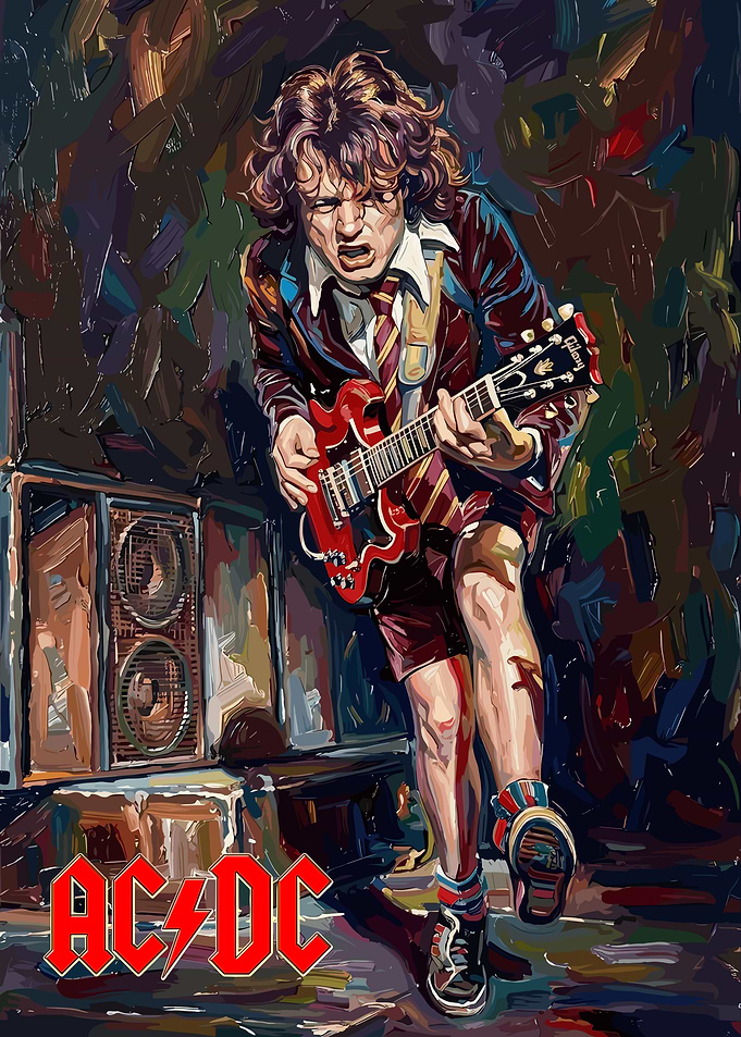 Angus Young AC/DC Painting art