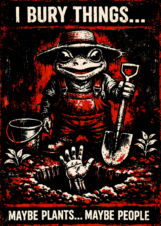 Frog Gardener Burying Things