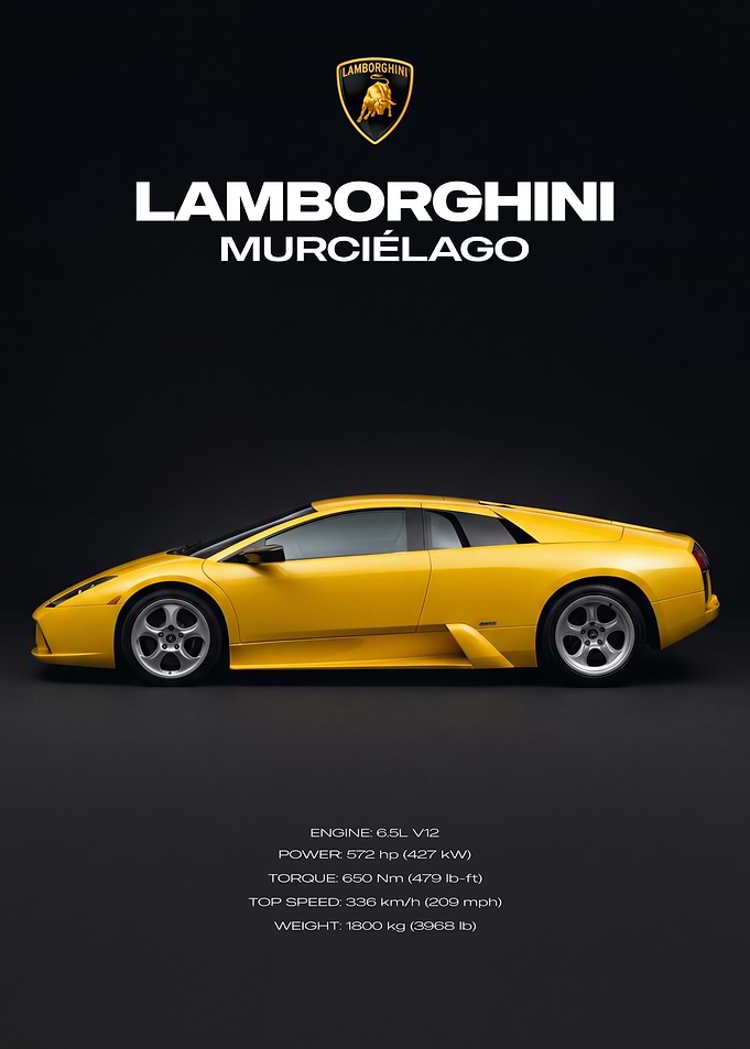 Lamborghini Murciélago Poster