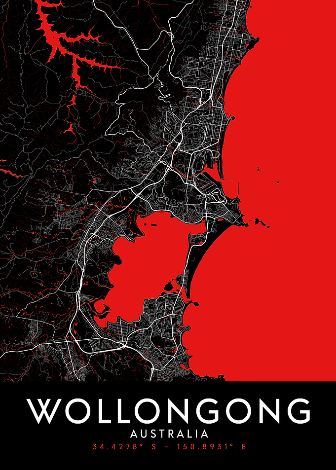 Wollongong Dark Map