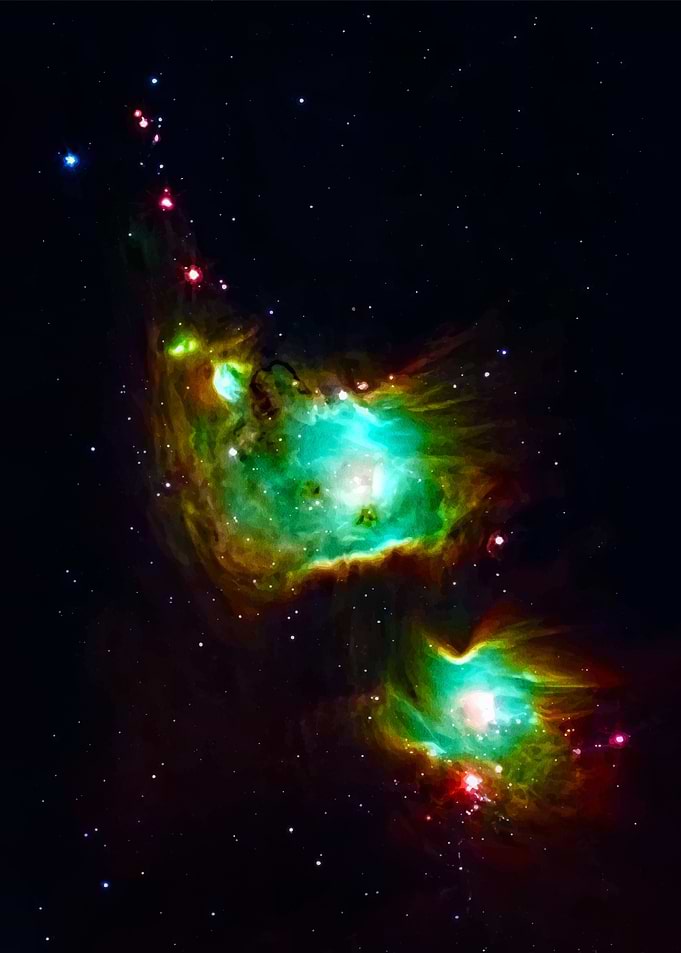 Cosmic Nebula with Stars