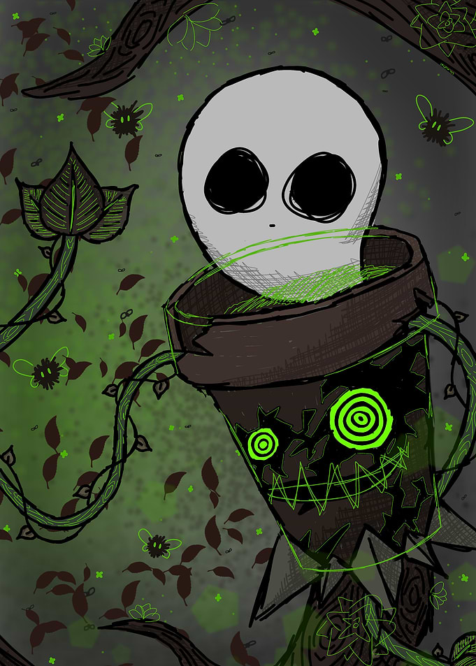 Spooky Plant Pot Character