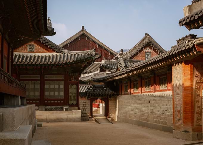 Gyeongbokgung Roof Layers in Seoul, South Korea