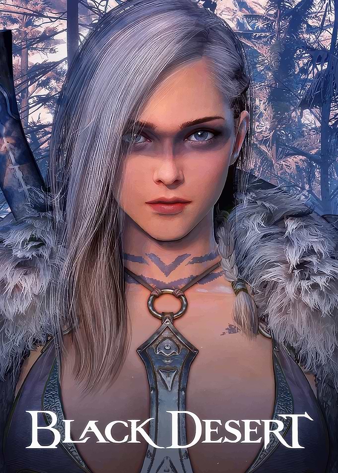 Black Desert Female Warrior Portrait