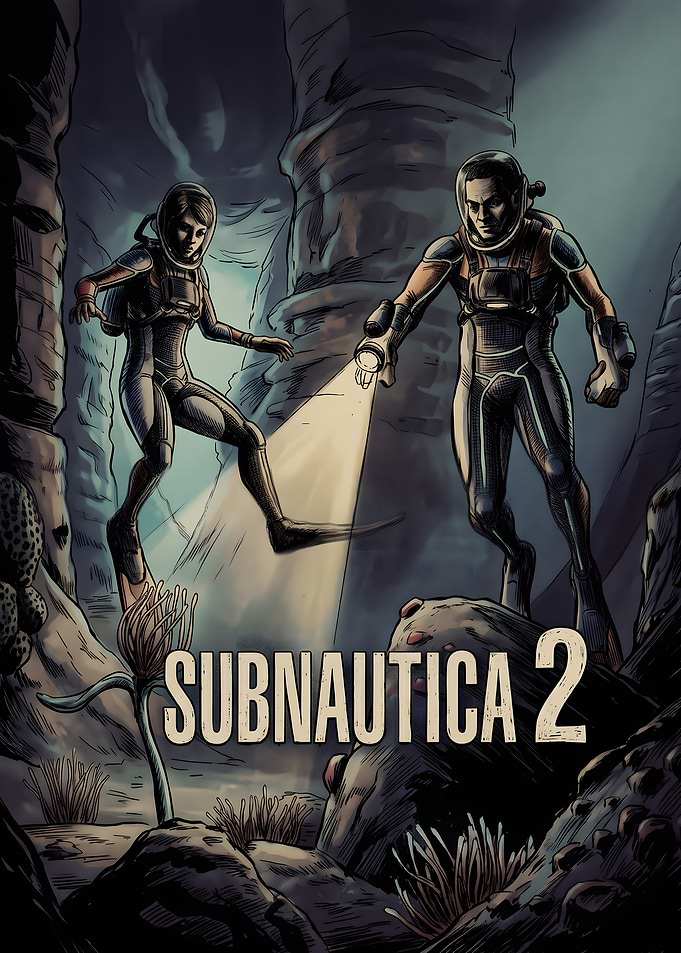 Subnautica 2 Explorers in Cave