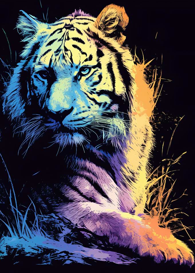 Vibrant Tiger Portrait