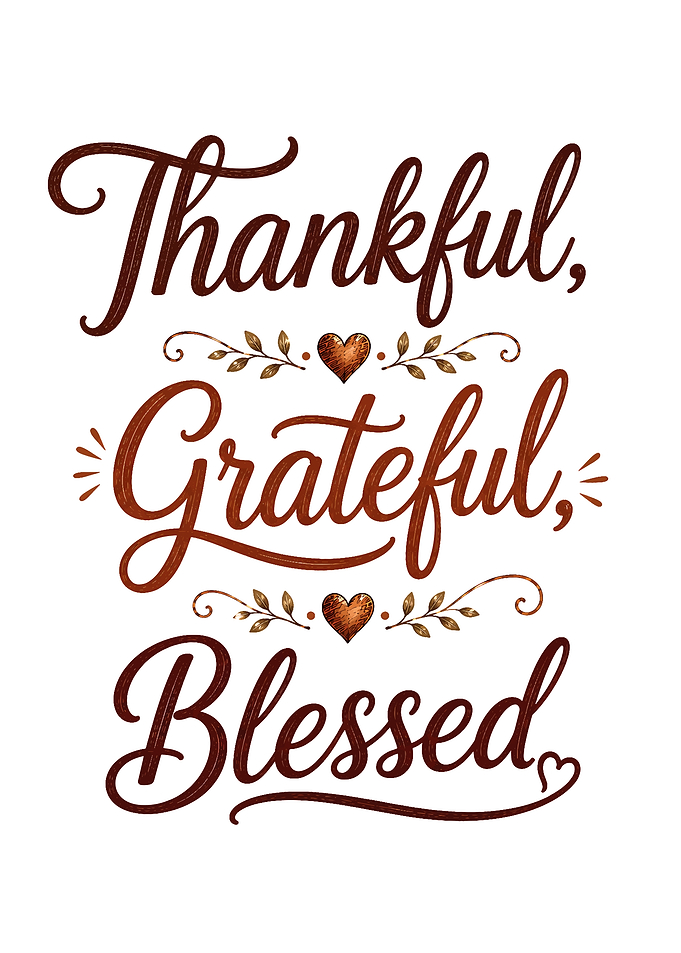 Thankful Grateful Blessed