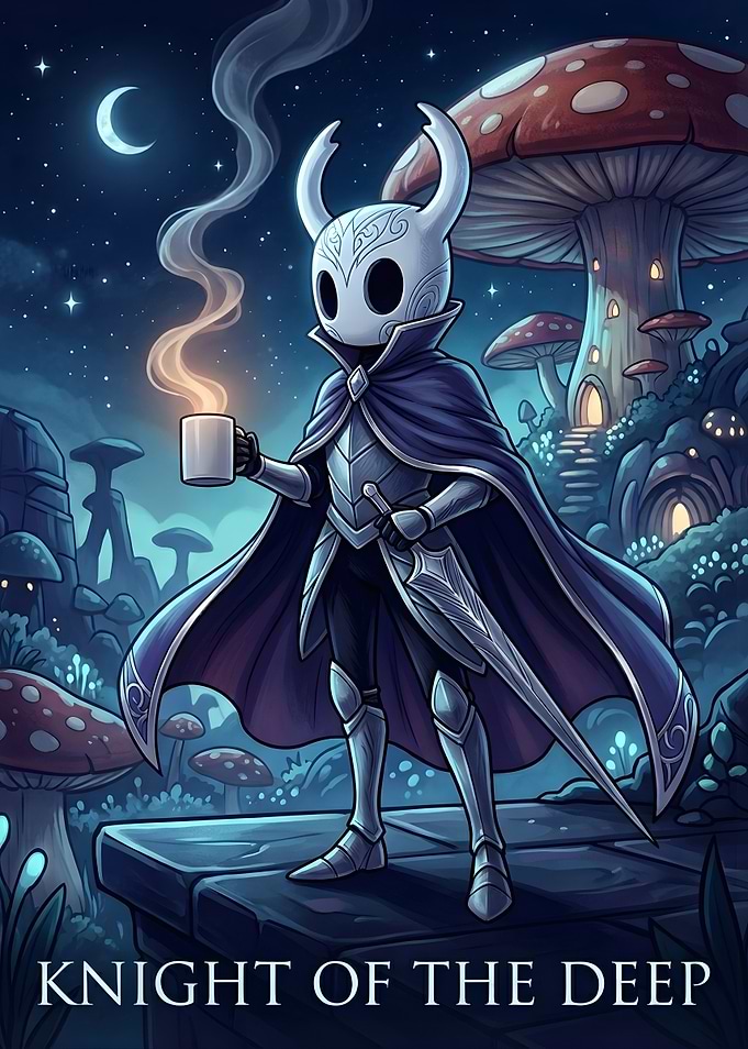 Hollow Knight of the Deep with Coffee