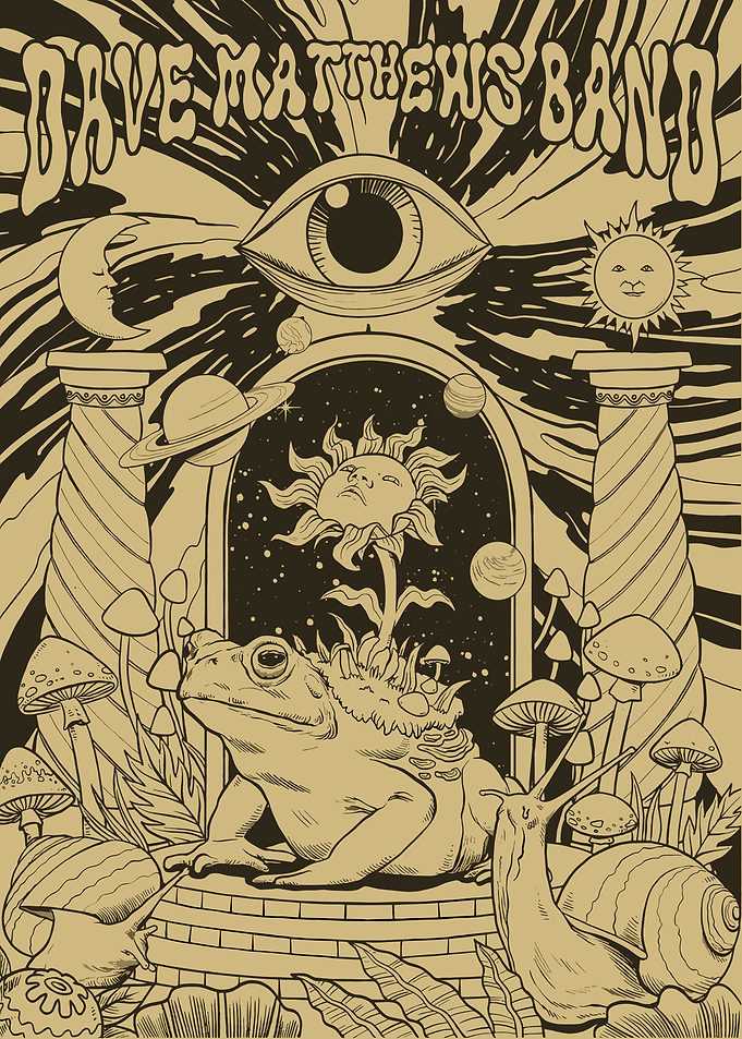 Dave Matthews Band Psychedelic Poster