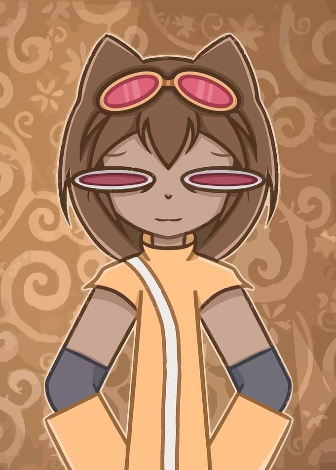Anime Cat Character with Goggles
