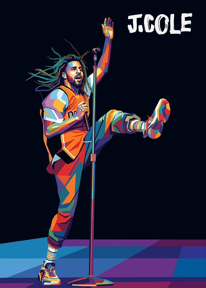 J. Cole Pop Art Portrait