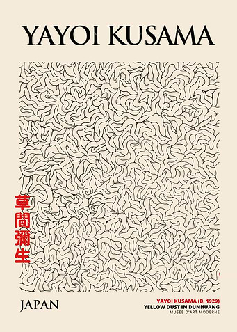Yayoi Kusama Yellow Dust Poster