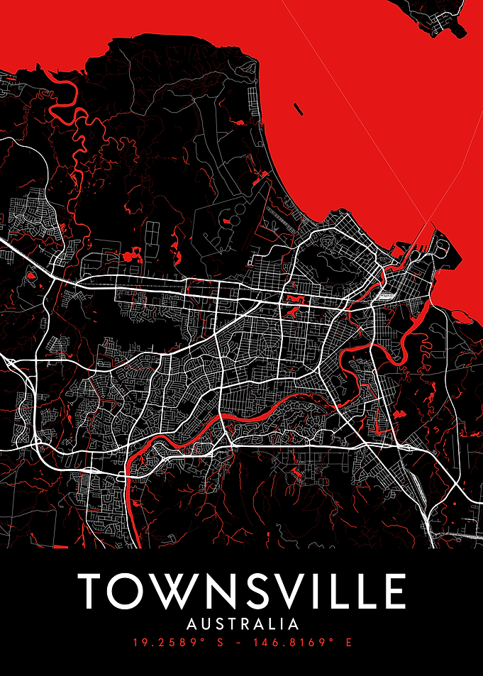 Townsville Dark Map