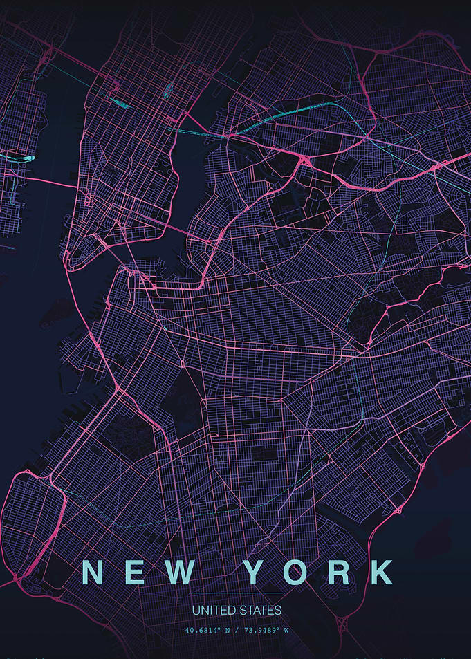 New York City Map Art