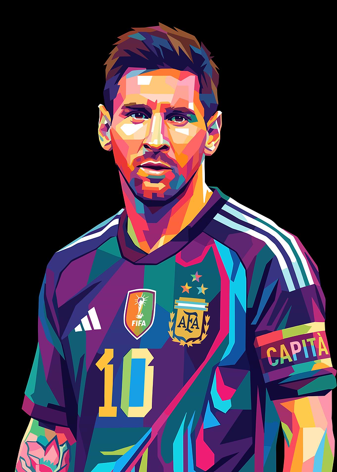 Lionel Messi Pop Art Portrait