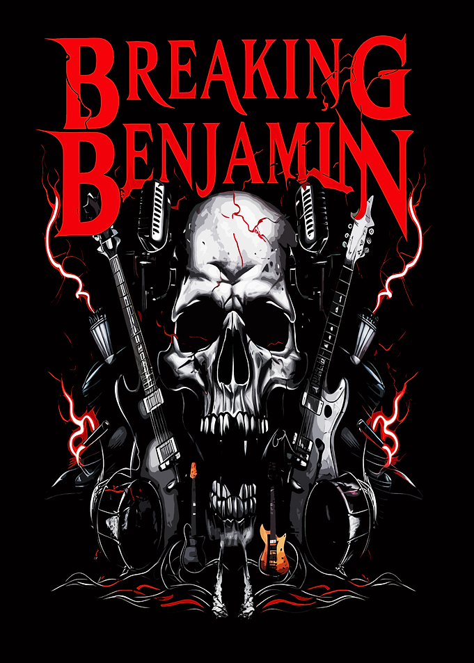 Breaking Benjamin Skull Rock Graphic