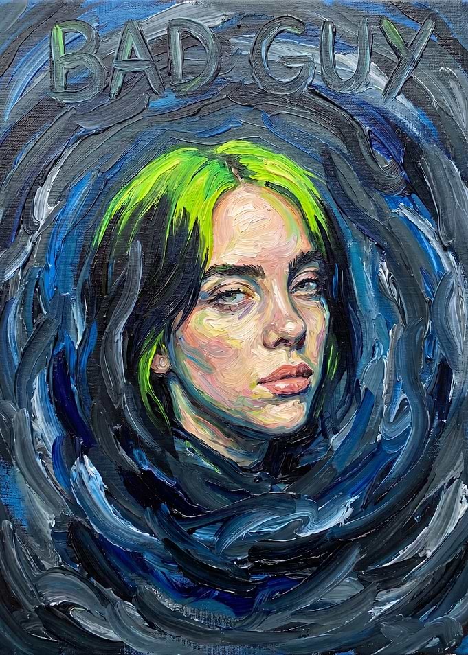 Billie Eilish 'Bad Guy' Portrait