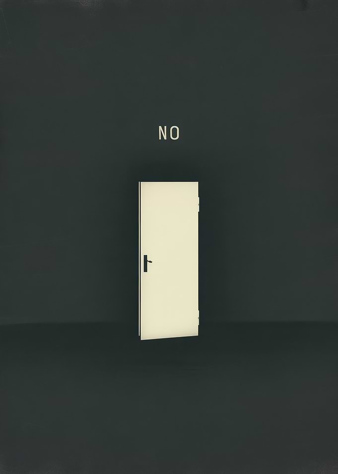 Minimalist door with NO text
