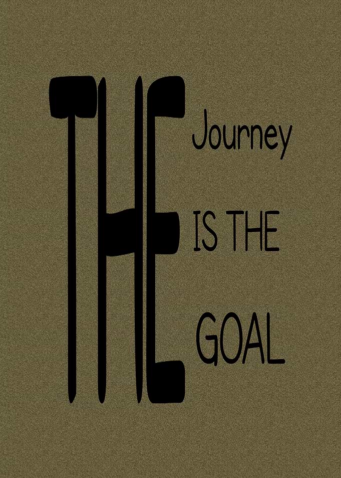 The Journey is the Goal Text Art