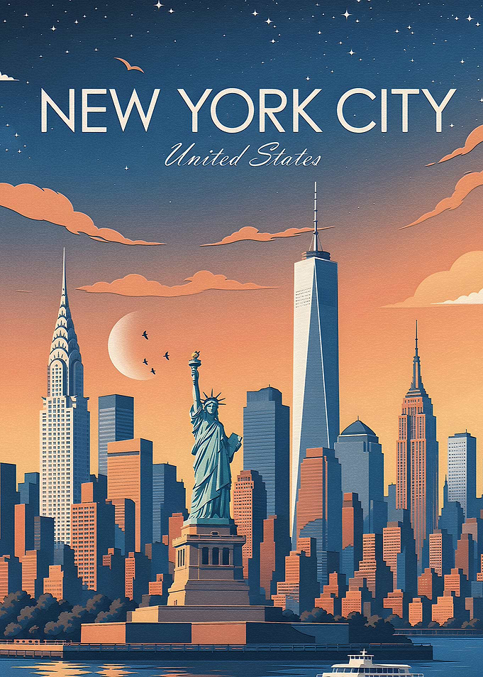 New York City Skyline Poster