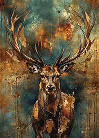 Majestic Stag with Antlers