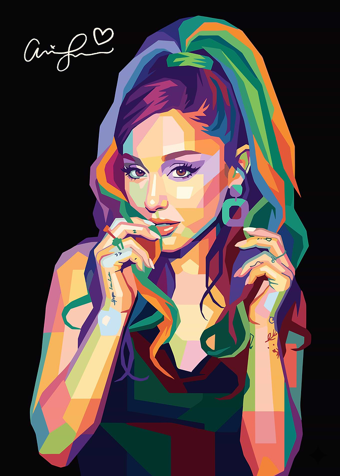 Ariana Grande Pop Art Portrait