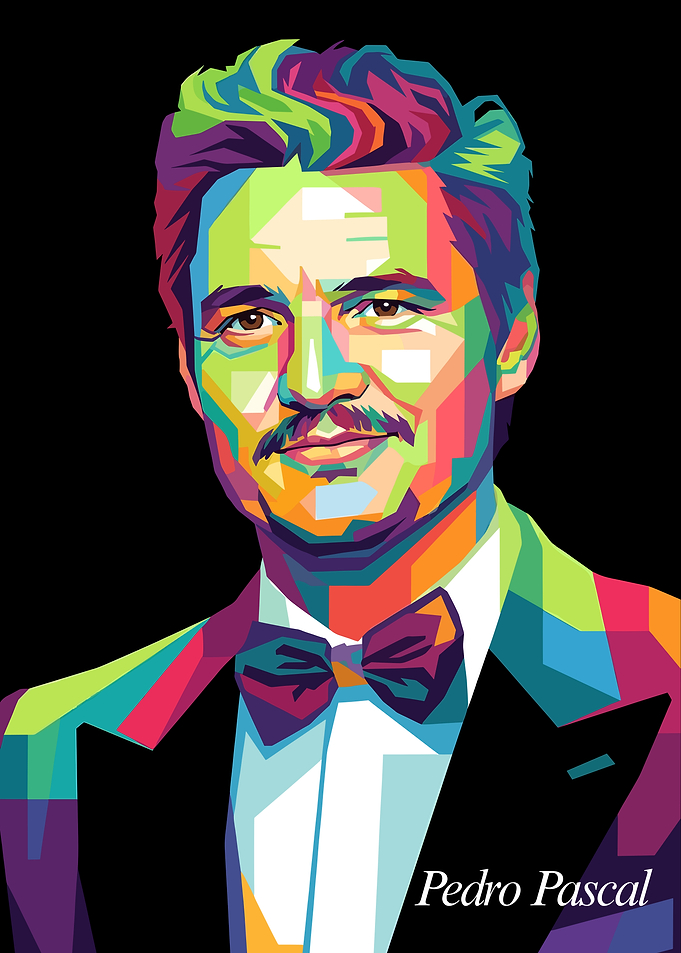 Pedro Pascal Pop Art Portrait