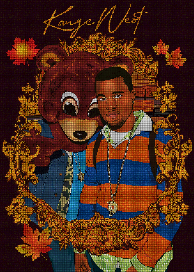 Kanye West and Bearbrick