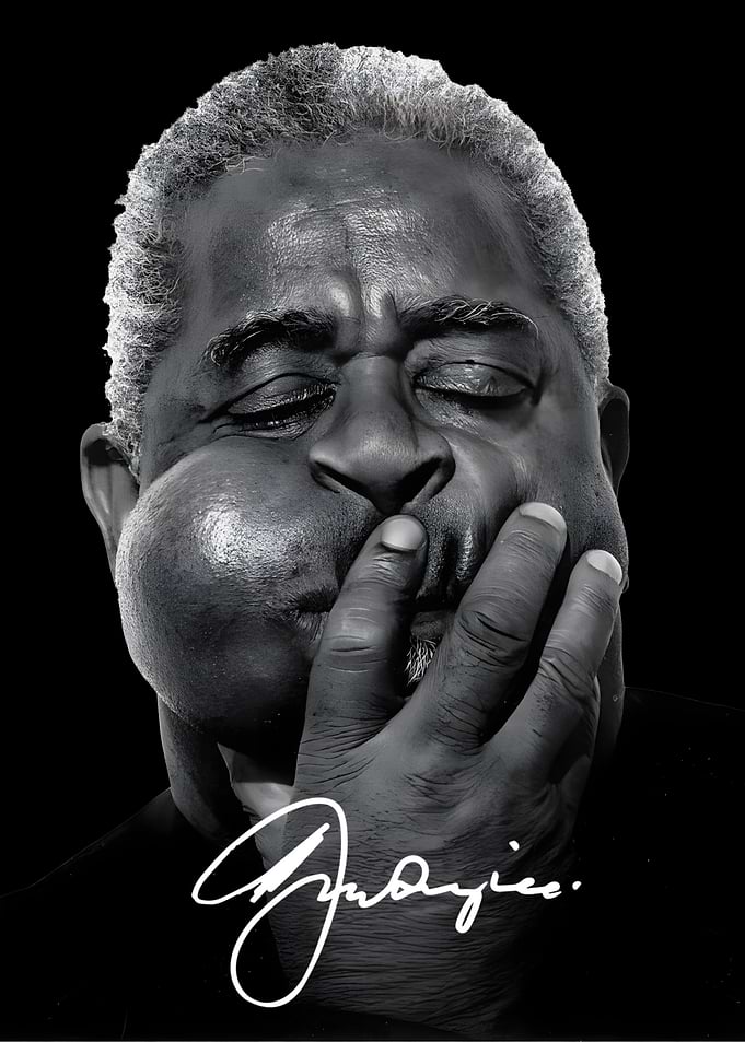 Portrait of a Man with Puffed Cheeks