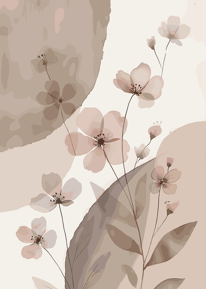 Soft Floral Abstract Painting