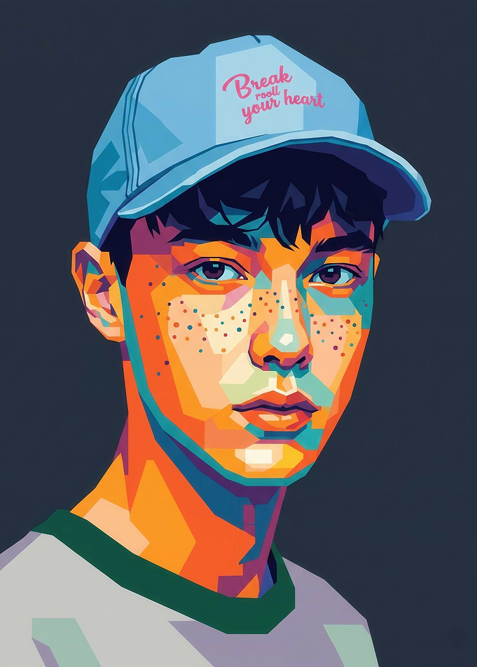 Pop Art Portrait of a Young Man