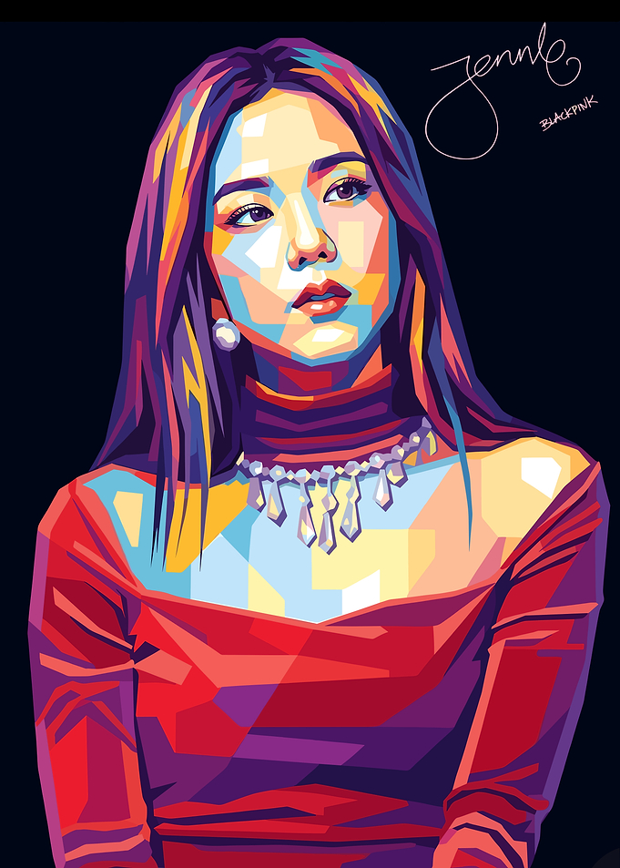 Jennie Blackpink Pop Art Portrait