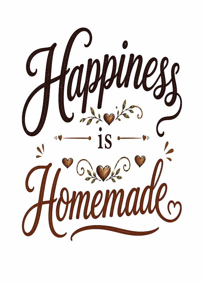 Happiness is Homemade Text Art