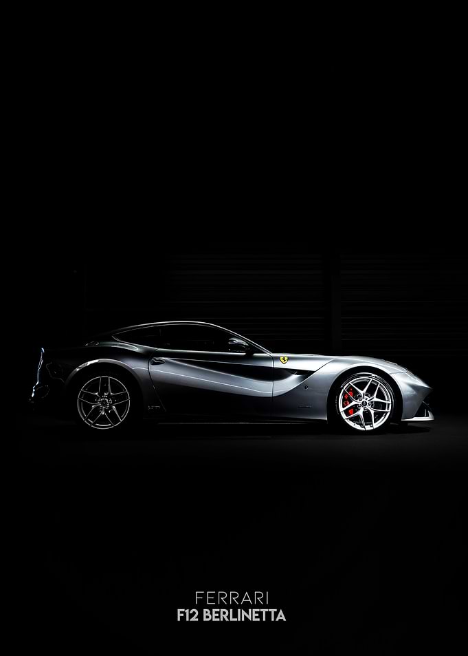 Ferrari F12 Berlinetta Profile Poster