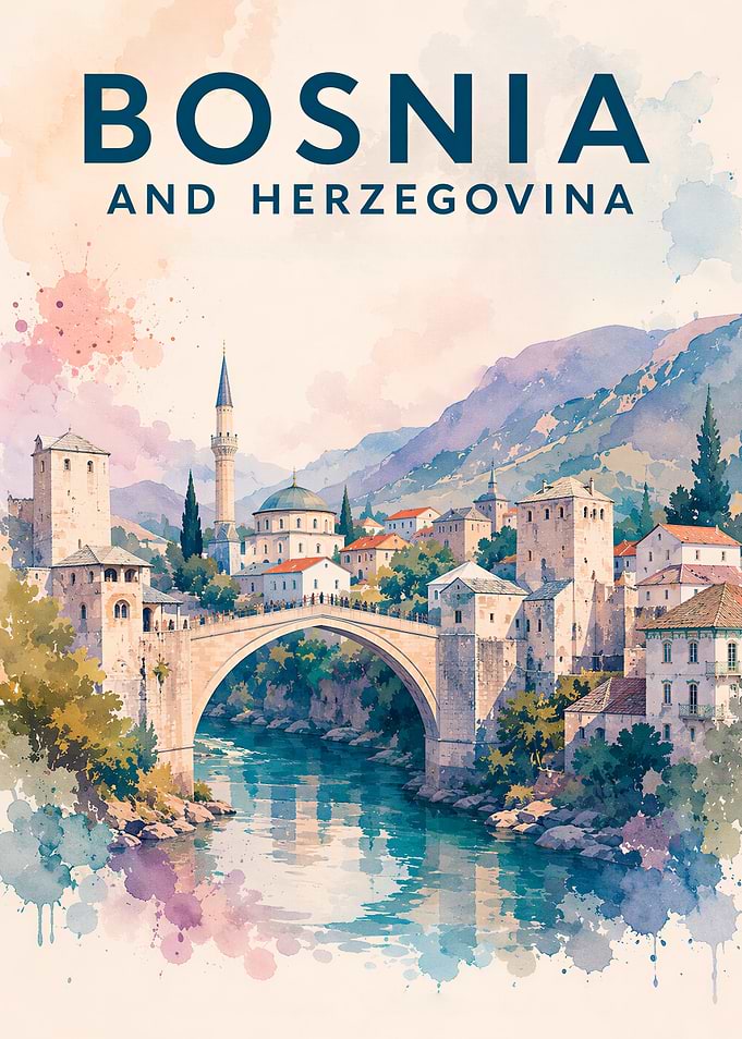 Bosnia and Herzegovina Travel Poster