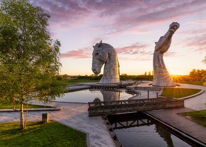 The Kelpies at Sunset