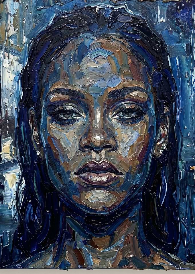 Oil Painting of a Woman's Face