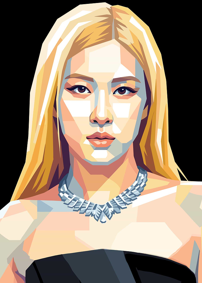 Rosé Pop Art Portrait