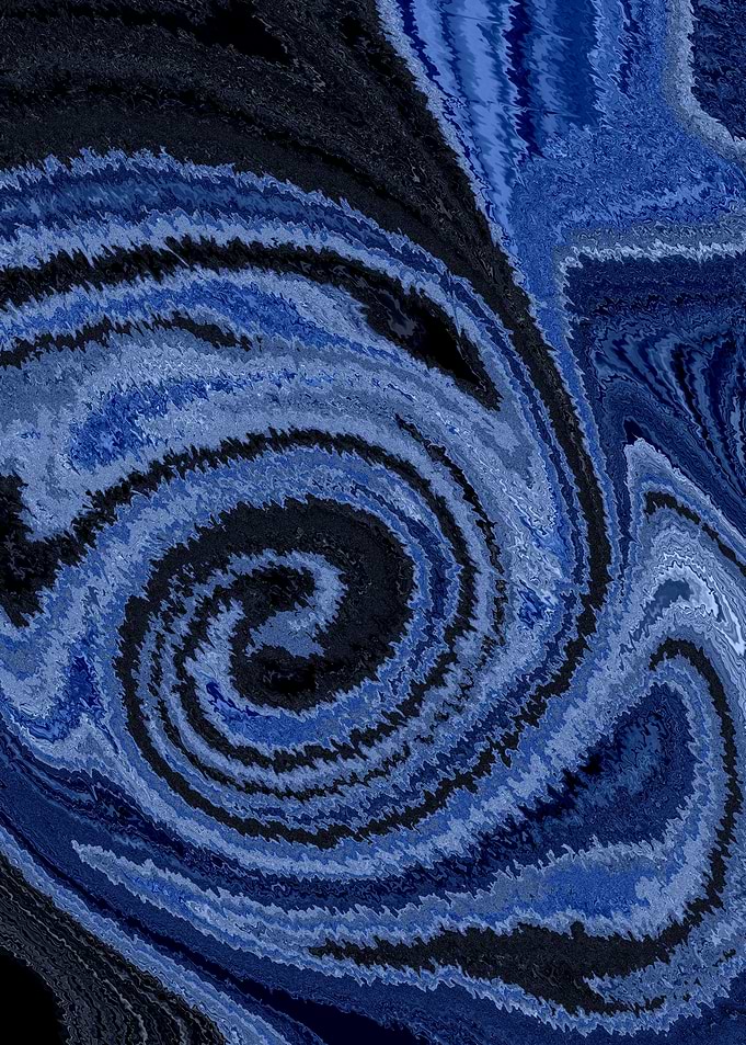 Abstract Blue and Black Swirl