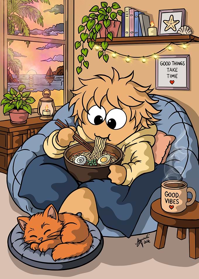 Cozy Ramen & Cat Vibes