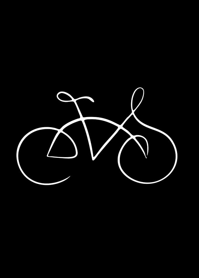 Minimalist Bicycle Line Art
