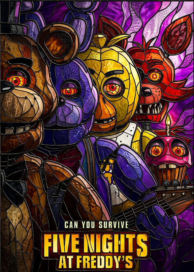 Five Nights at Freddy's Stained Glass Poster