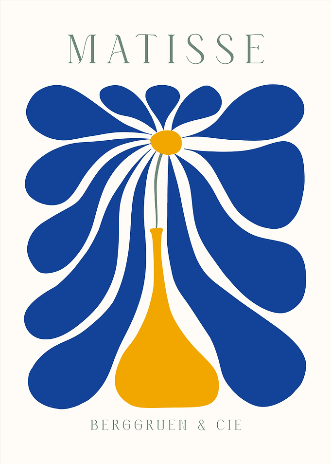 Matisse | Blue rounded flower
