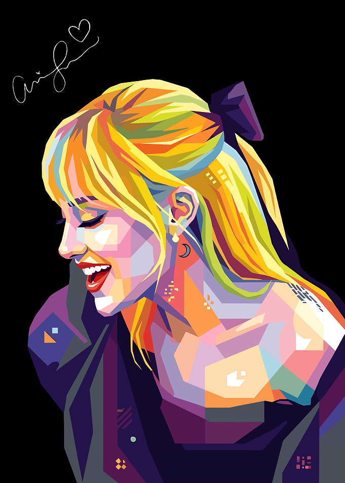 Ariana Grande Pop Art Portrait