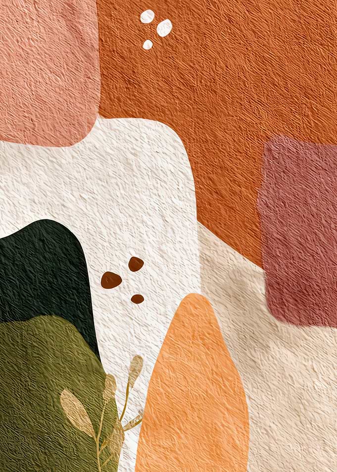 Abstract Organic Shapes Painting