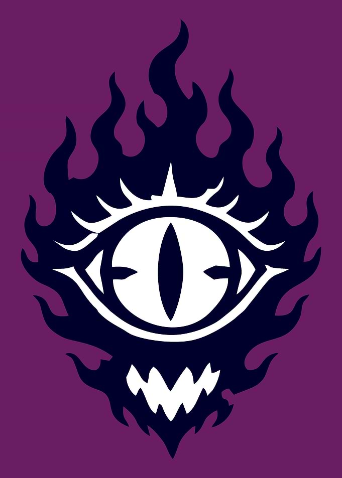 Evil Eye with Flames